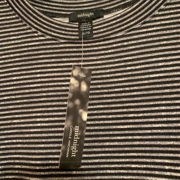 Heather stripe lounger from Midnight by Carole Hochman. NWT in XL - Picture 2 of 6